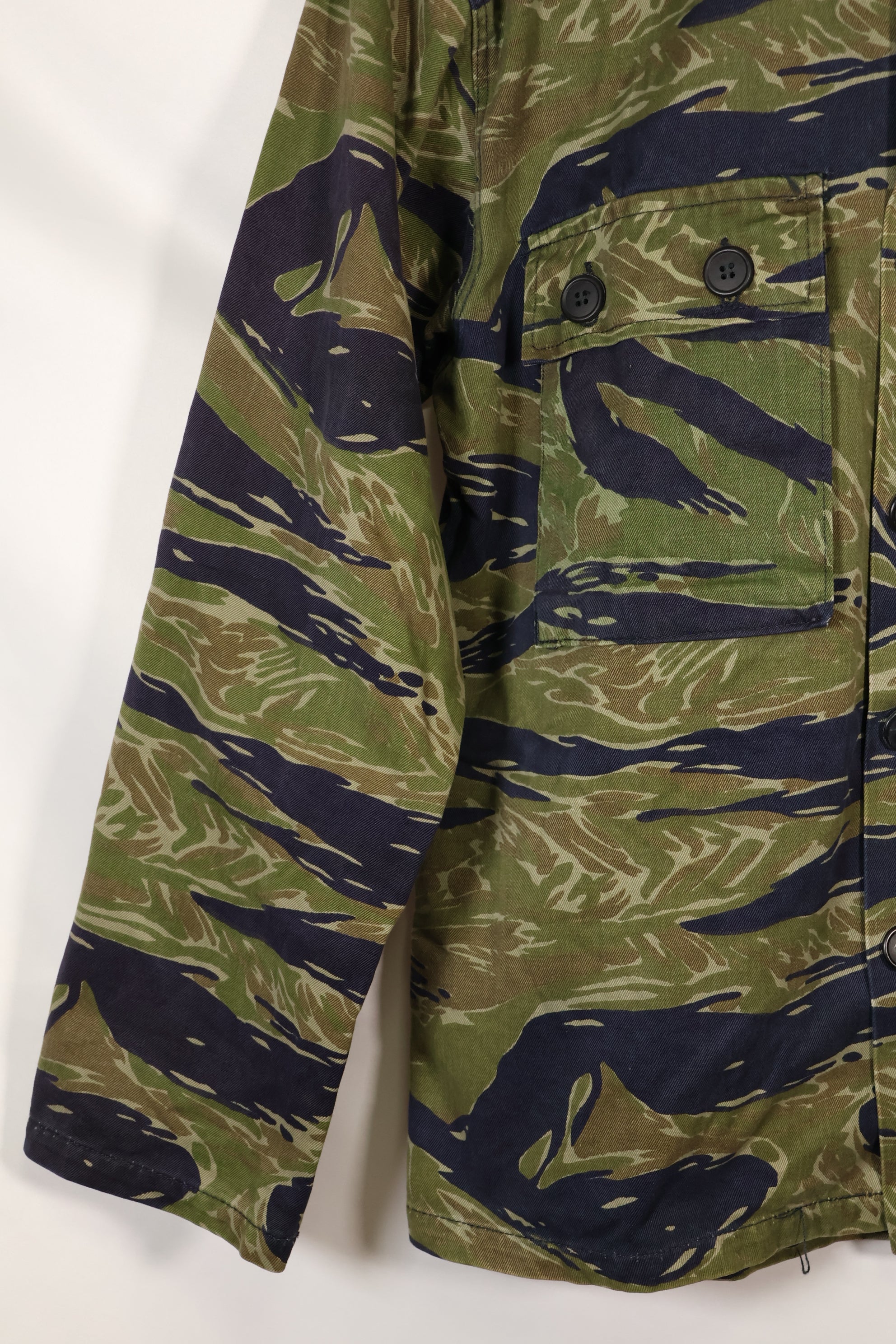 Early 1970s A-M TO-78 Silver Tiger Variation Tiger Stripe Shirt, used.