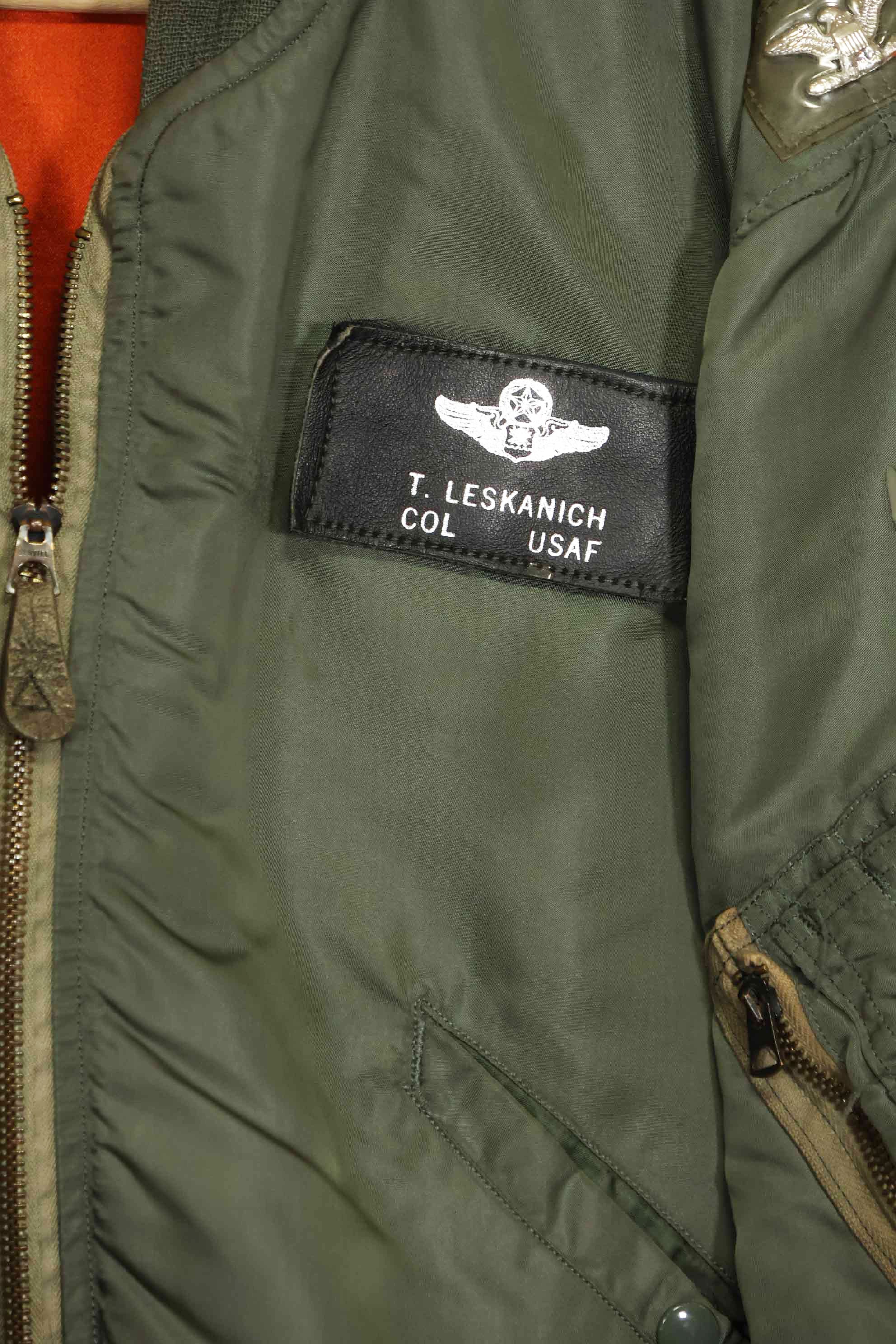 1969年契約　アメリカ空軍　L2-B　ライトゾーン　フライトジャケット　パッチ・階級章付　中古品