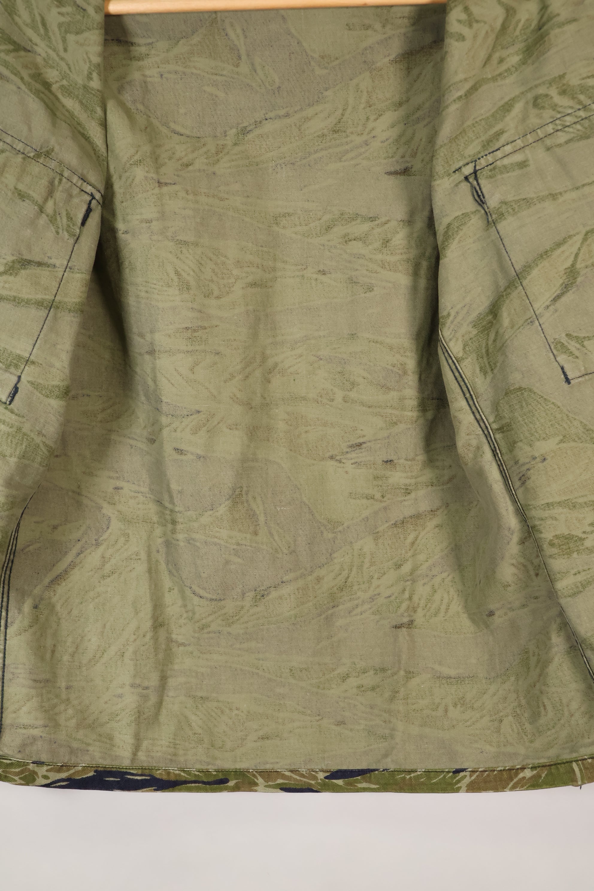 Early 1970s A-M TO-78 Silver Tiger Variation Tiger Stripe Shirt, used.