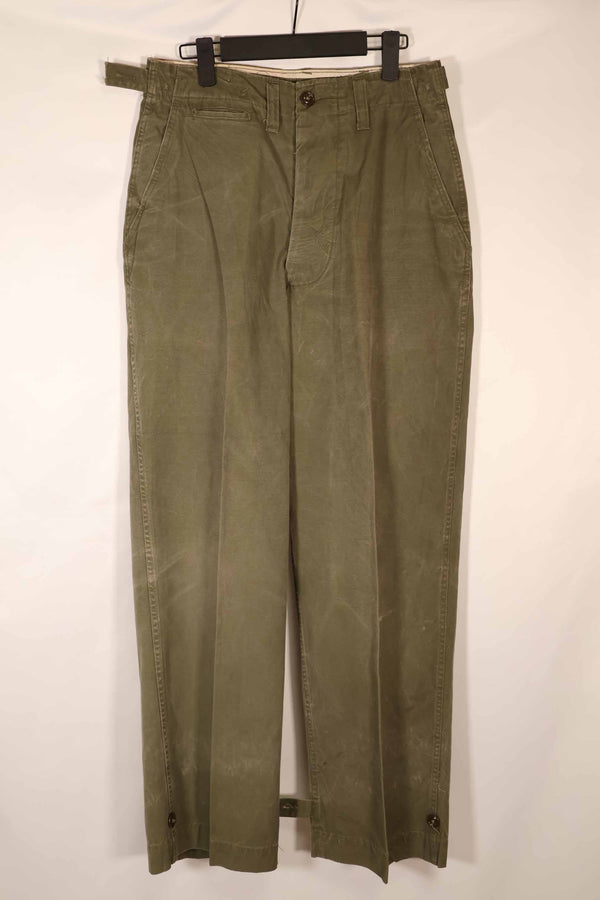 実物　1940年代後半〜50年代前半　M45 ODコットンフィールドパンツ　中古品　使用感強い