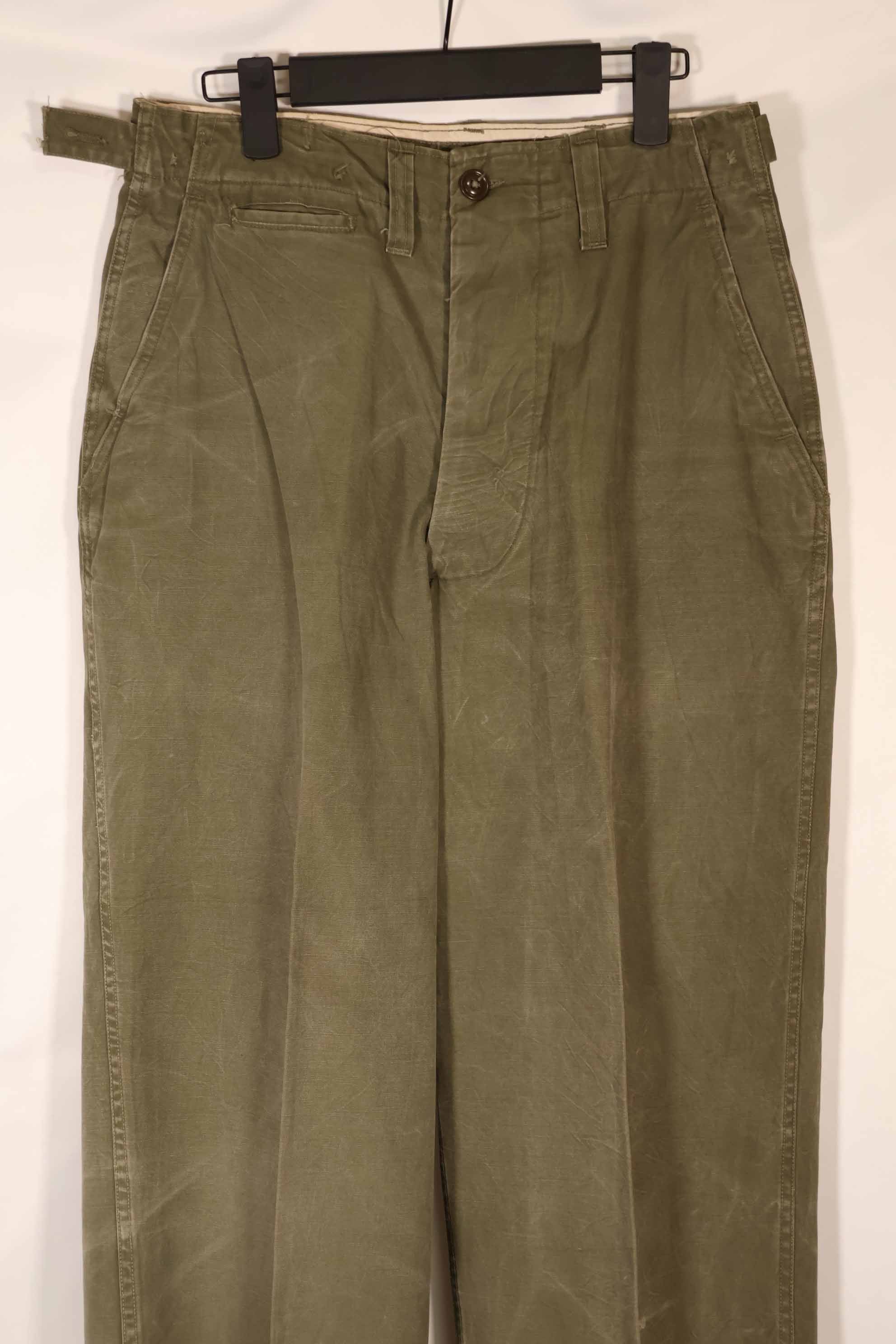実物　1940年代後半〜50年代前半　M45 ODコットンフィールドパンツ　中古品　使用感強い