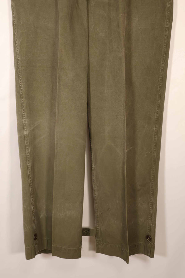 実物　1940年代後半〜50年代前半　M45 ODコットンフィールドパンツ　中古品　使用感強い