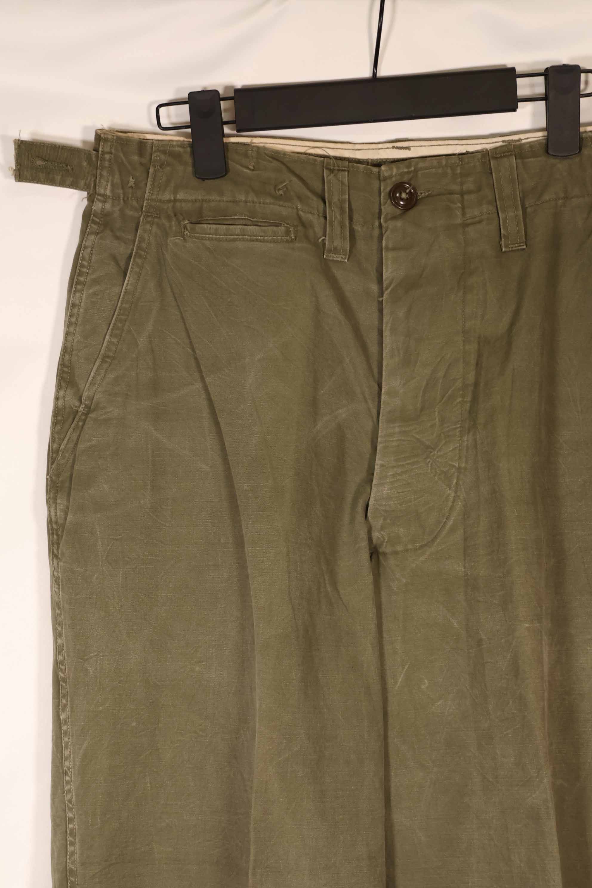 実物　1940年代後半〜50年代前半　M45 ODコットンフィールドパンツ　中古品　使用感強い