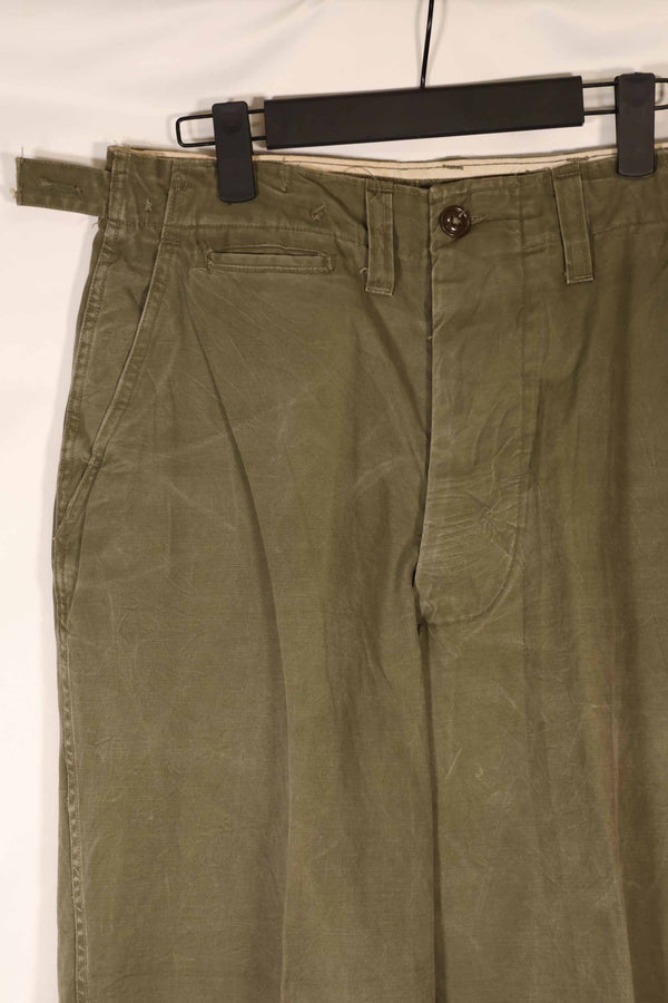 実物　1940年代後半〜50年代前半　M45 ODコットンフィールドパンツ　中古品　使用感強い