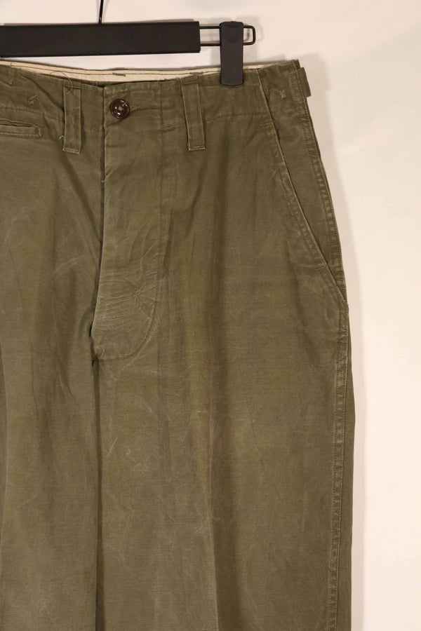 実物　1940年代後半〜50年代前半　M45 ODコットンフィールドパンツ　中古品　使用感強い