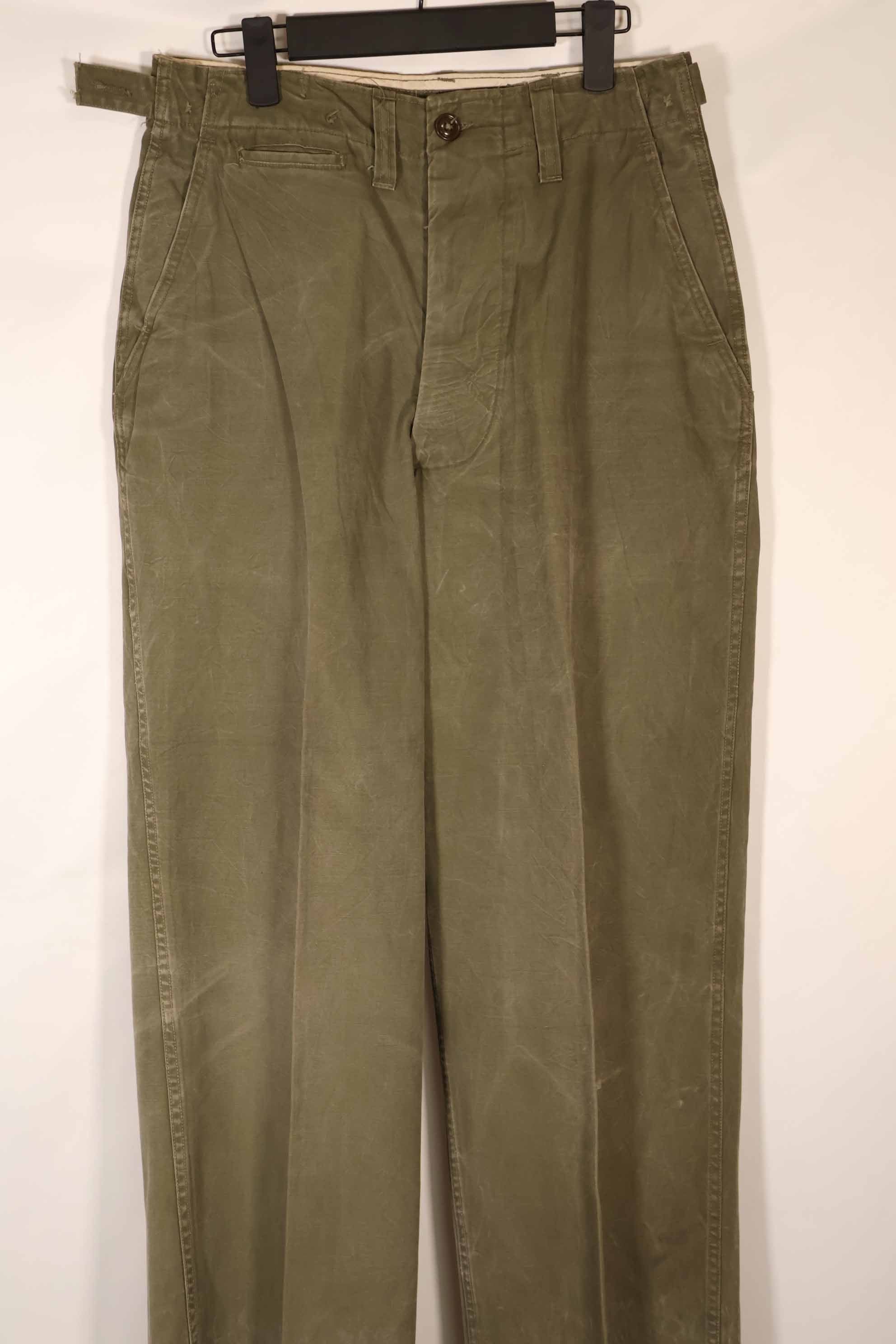 実物　1940年代後半〜50年代前半　M45 ODコットンフィールドパンツ　中古品　使用感強い