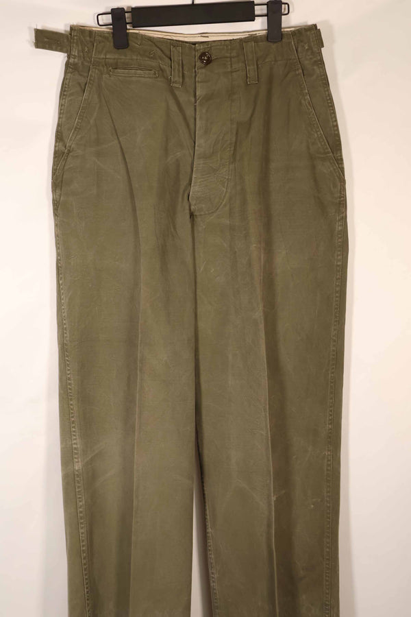 実物　1940年代後半〜50年代前半　M45 ODコットンフィールドパンツ　中古品　使用感強い