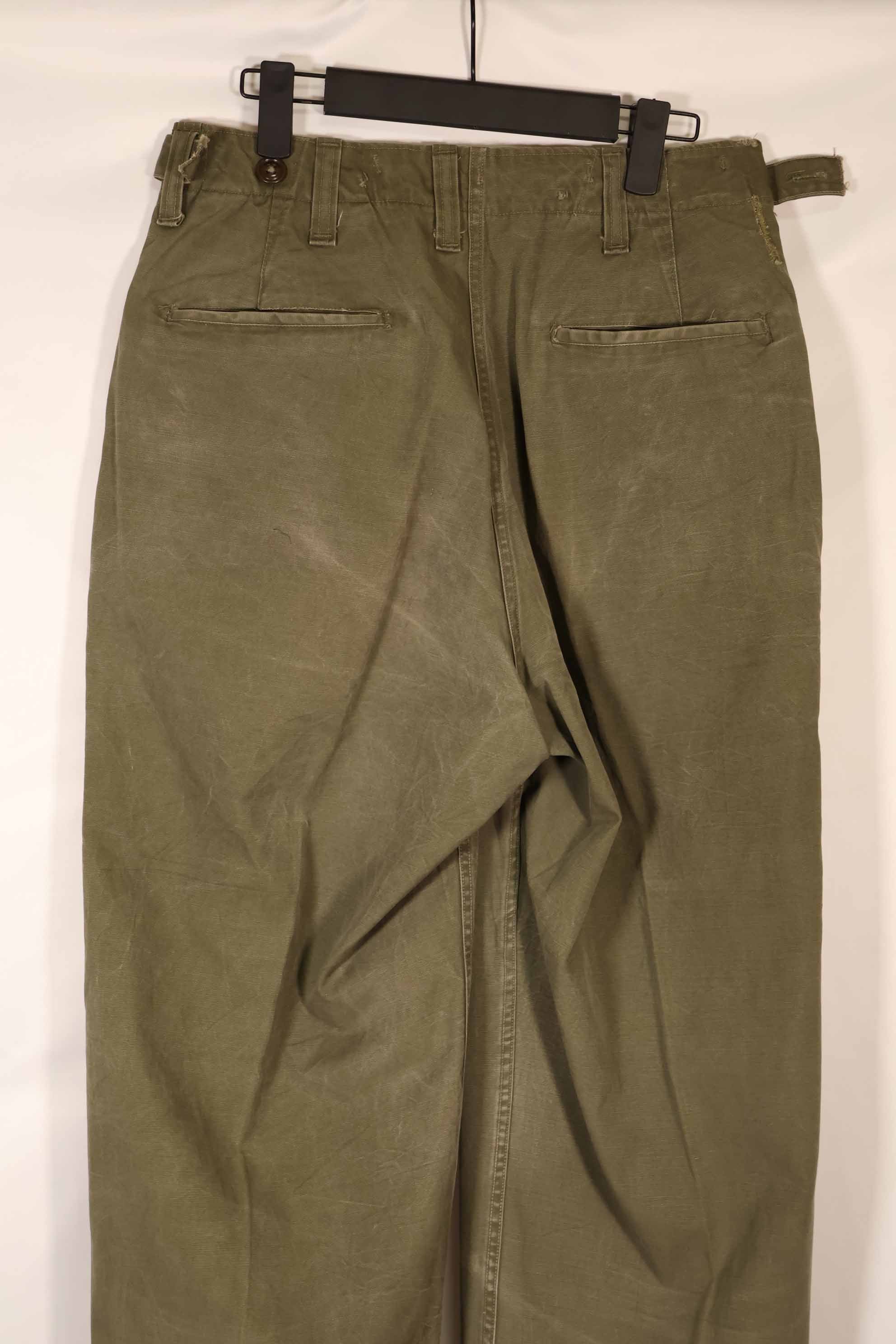 実物　1940年代後半〜50年代前半　M45 ODコットンフィールドパンツ　中古品　使用感強い