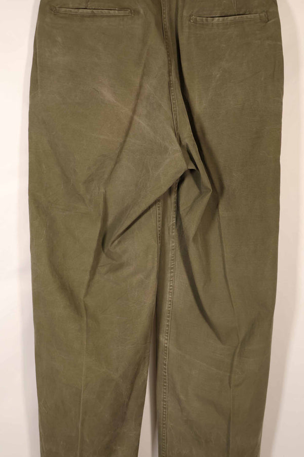 実物　1940年代後半〜50年代前半　M45 ODコットンフィールドパンツ　中古品　使用感強い