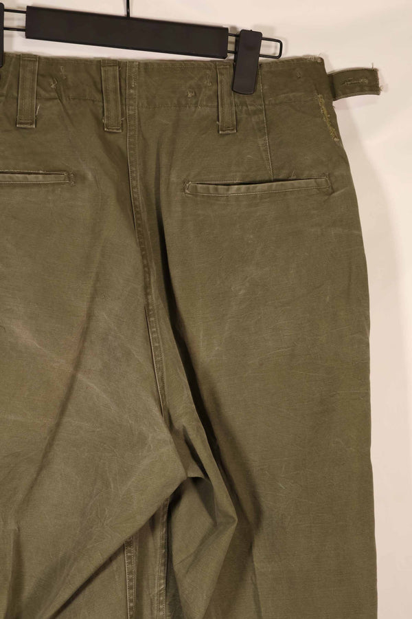 実物　1940年代後半〜50年代前半　M45 ODコットンフィールドパンツ　中古品　使用感強い