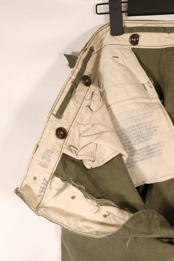 実物　1940年代後半〜50年代前半　M45 ODコットンフィールドパンツ　中古品　使用感強い