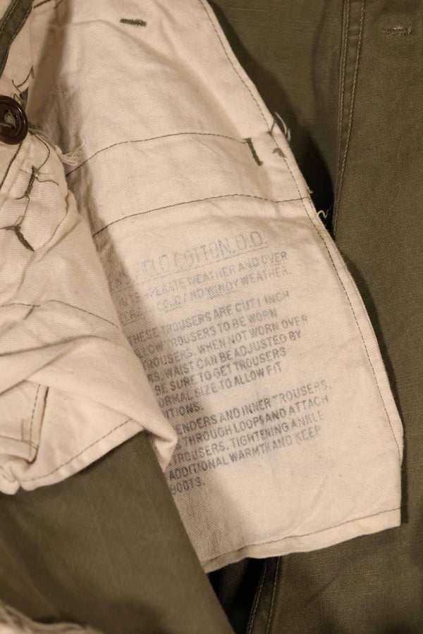 実物　1940年代後半〜50年代前半　M45 ODコットンフィールドパンツ　中古品　使用感強い