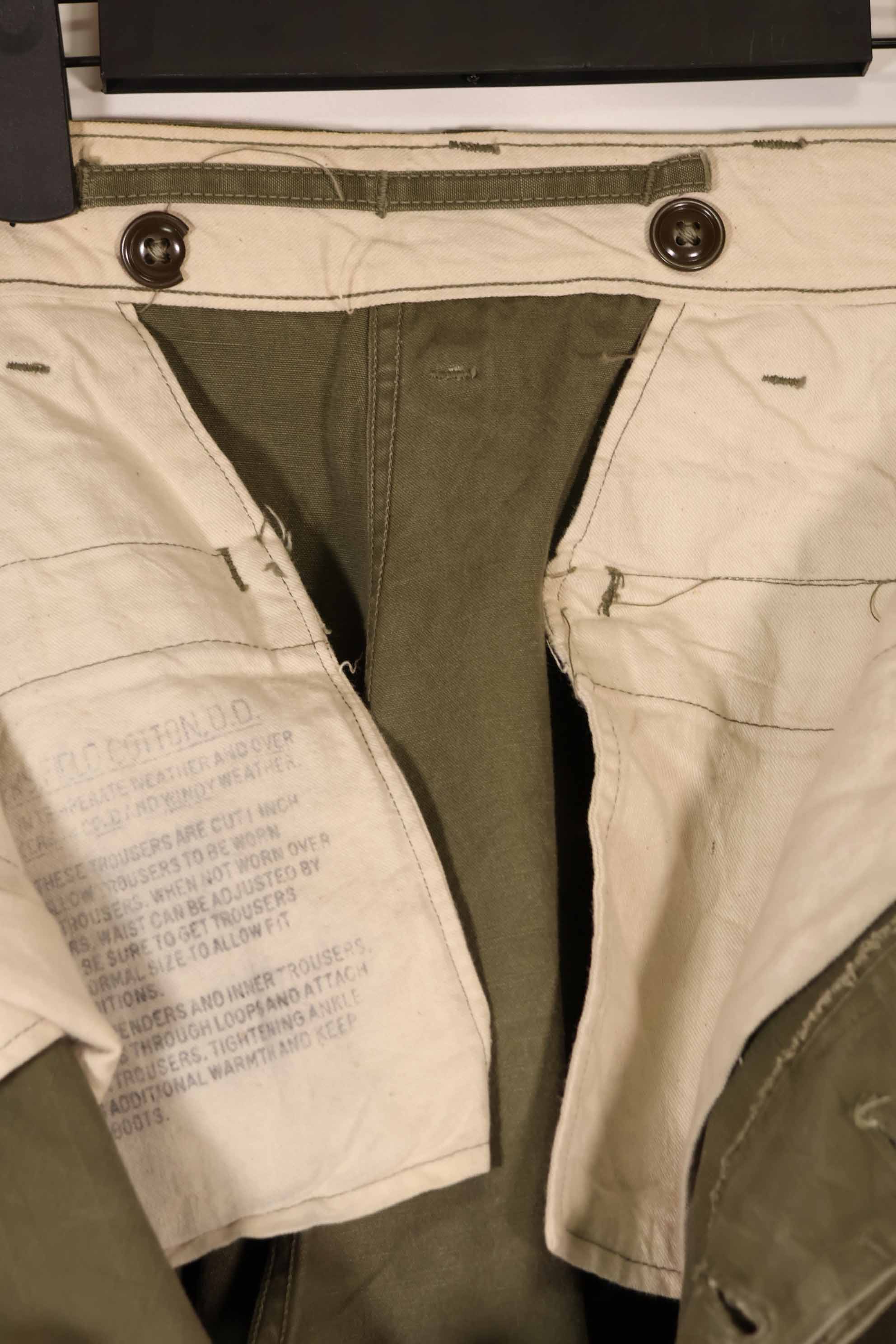 実物　1940年代後半〜50年代前半　M45 ODコットンフィールドパンツ　中古品　使用感強い