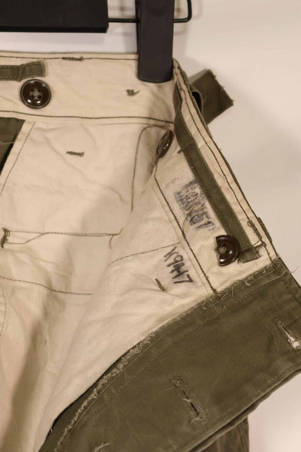実物　1940年代後半〜50年代前半　M45 ODコットンフィールドパンツ　中古品　使用感強い