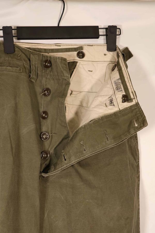 実物　1940年代後半〜50年代前半　M45 ODコットンフィールドパンツ　中古品　使用感強い
