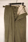 実物　1940年代後半〜50年代前半　M45 ODコットンフィールドパンツ　中古品　使用感強い