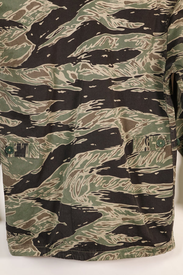 1960's 1/2 A-S Japanese Silver Tiger Shirt, Tiger Stripe, with local alterations, used.