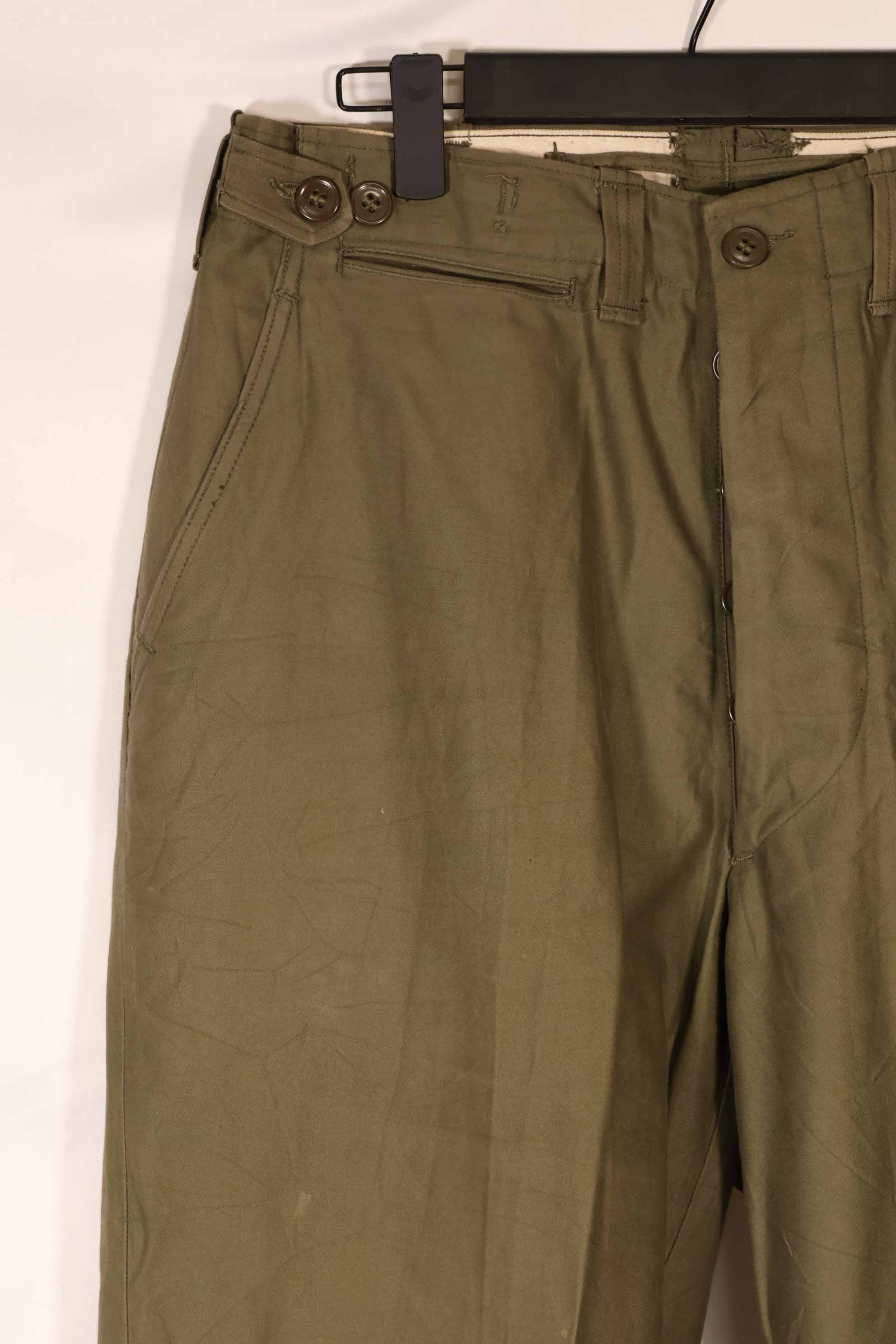 実物　1940年代後半〜50年代前半　M45 ODコットンフィールドパンツ　中古品　状態良い