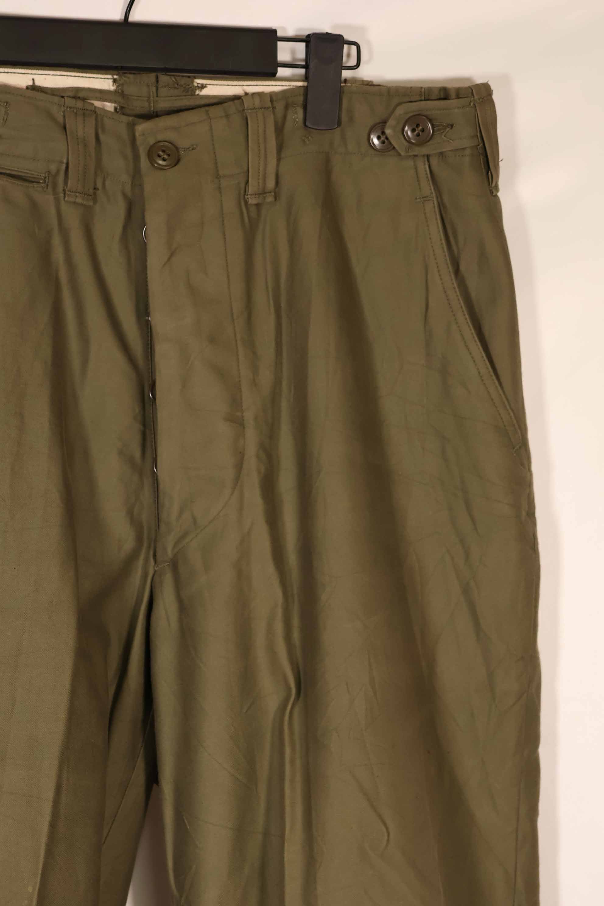 実物　1940年代後半〜50年代前半　M45 ODコットンフィールドパンツ　中古品　状態良い