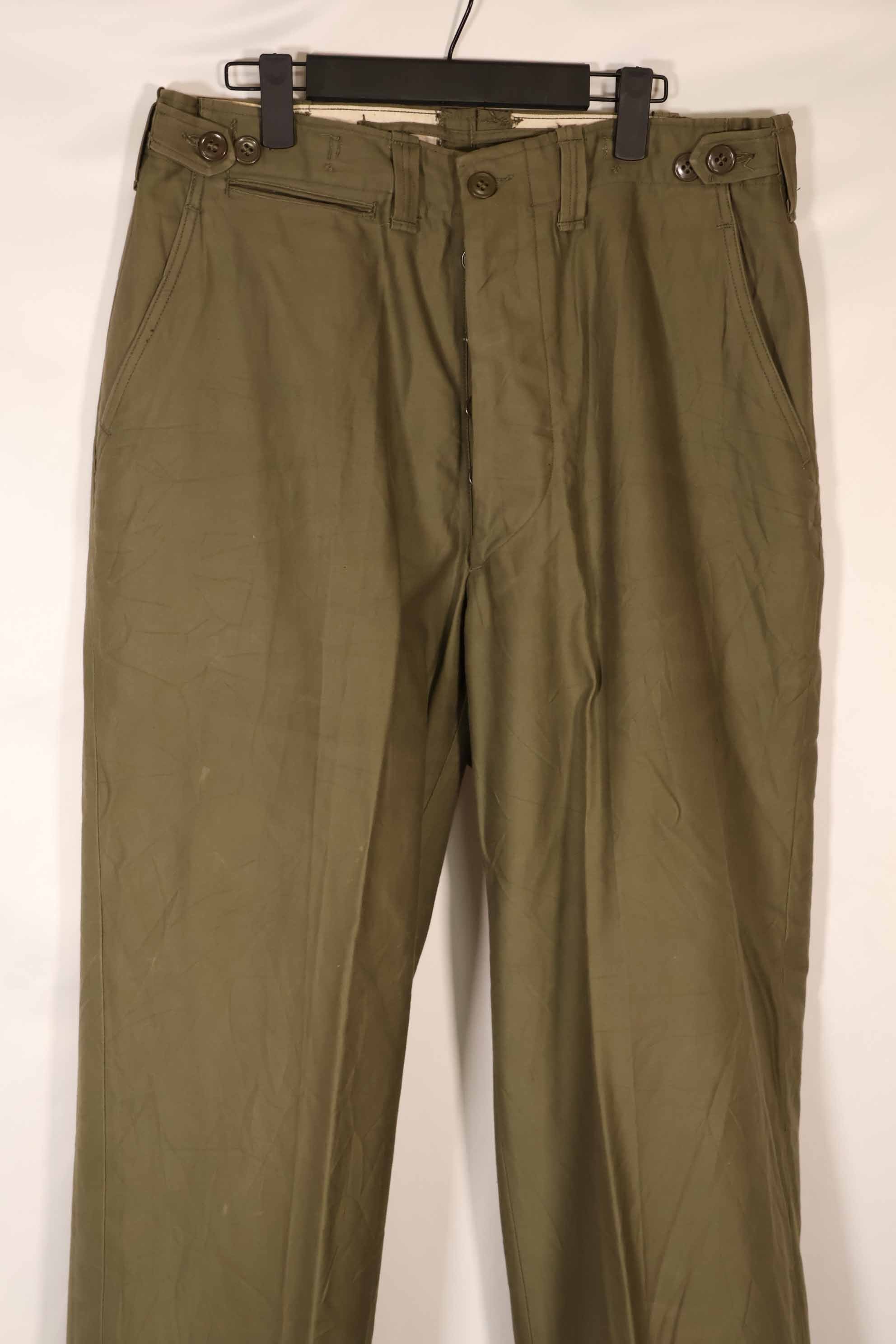 実物　1940年代後半〜50年代前半　M45 ODコットンフィールドパンツ　中古品　状態良い