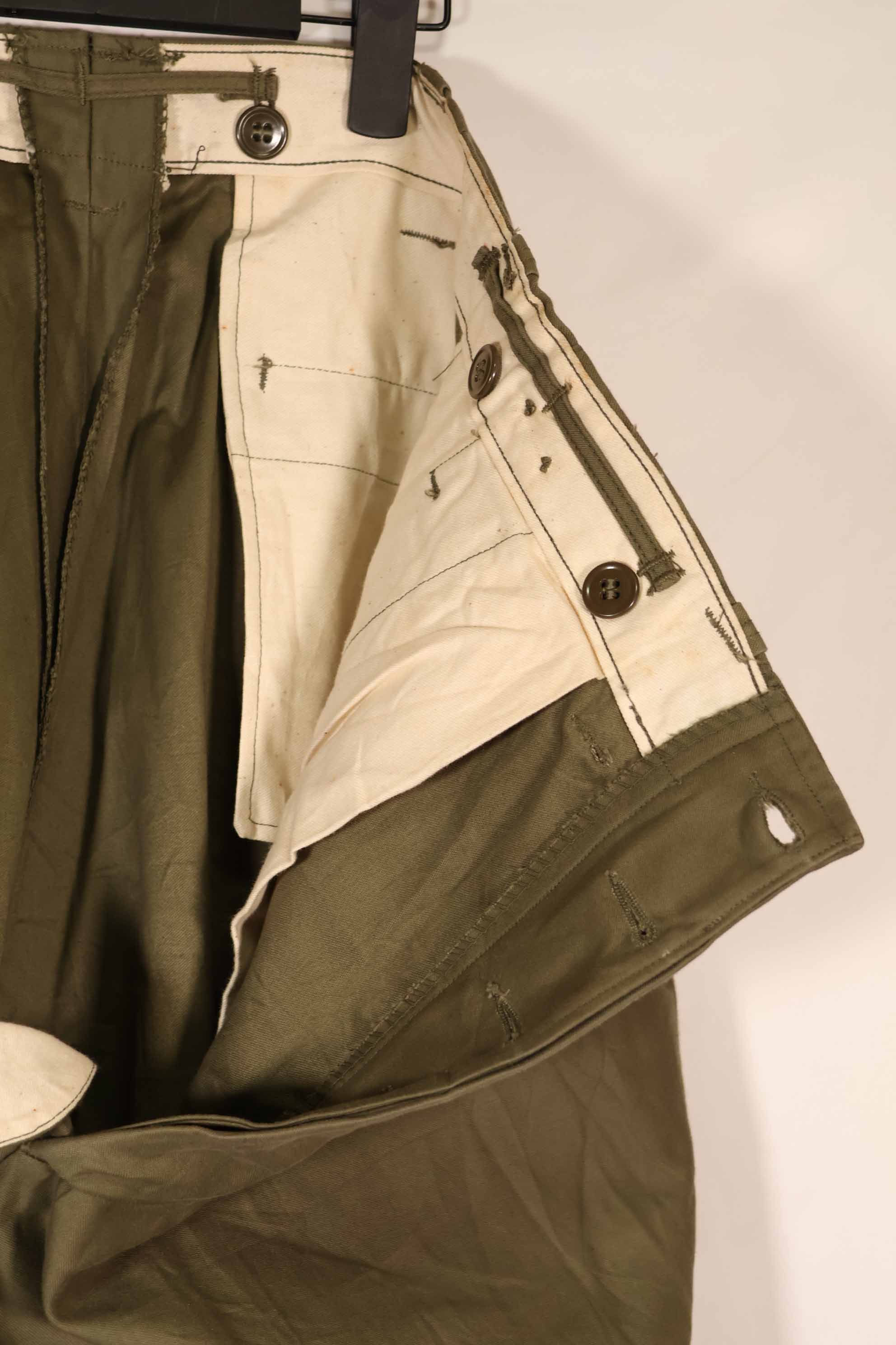 実物　1940年代後半〜50年代前半　M45 ODコットンフィールドパンツ　中古品　状態良い