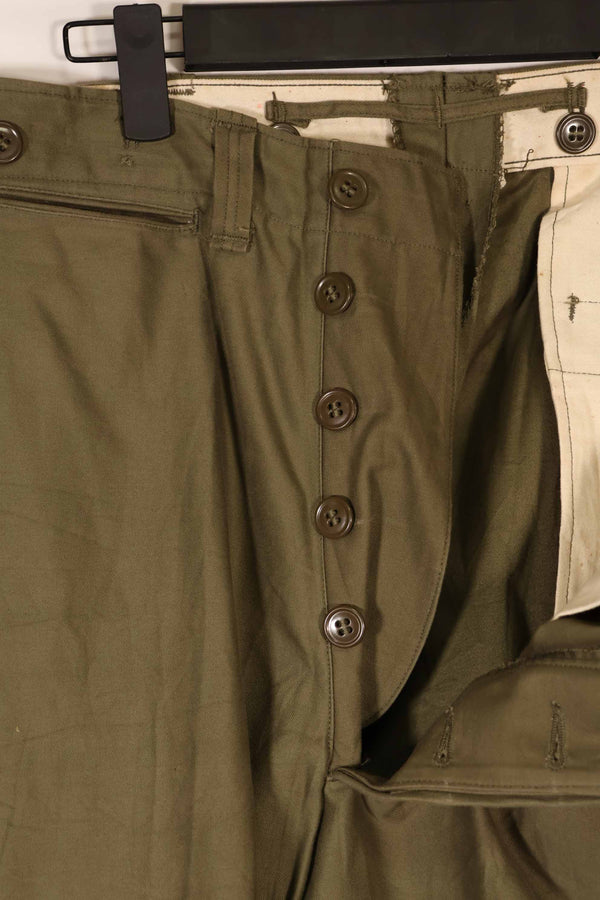 実物　1940年代後半〜50年代前半　M45 ODコットンフィールドパンツ　中古品　状態良い