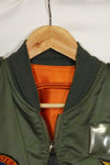 1960年契約　81st Fighter Wing　アメリカ空軍　L2-B　ファイターパイロット　ライトゾーン　フライトジャケット　中古品