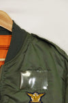 1960年契約　81st Fighter Wing　アメリカ空軍　L2-B　ファイターパイロット　ライトゾーン　フライトジャケット　中古品