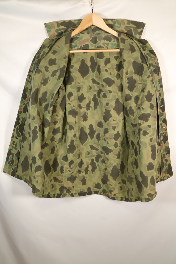 ประมาณทศวรรษ 1970 กองทัพเกาหลี เสื้อเชิ้ตลายพรางฟร็อกสกิน ผลิตในท้องถิ่น วัสดุไนลอน สินค้ามือสอง