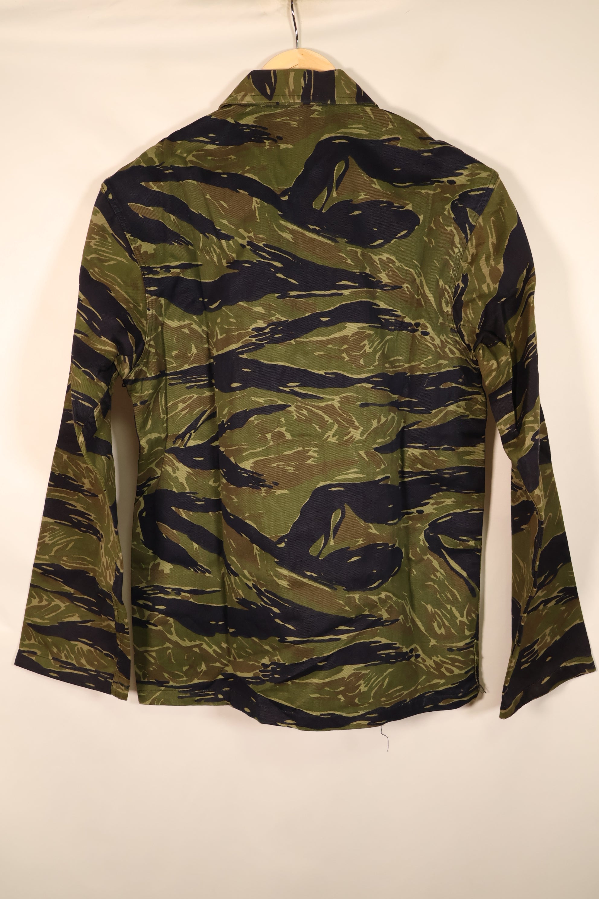 Late 1970s Contract A-M TO78 Silver Tiger Pattern Tiger Stripe Shirt—Unworn