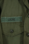 1960年代ロット　OG-107 ユーティリティシャツ　LOCKE　元SF隊員　放出　中古品　ノーアイロンシャツ　A