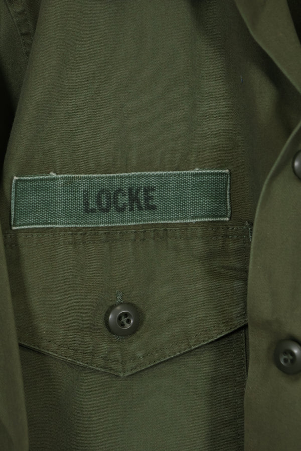 1960年代ロット　OG-107 ユーティリティシャツ　LOCKE　元SF隊員　放出　中古品　ノーアイロンシャツ　A