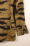 Late 1960s US-S Gold Tiger Pattern US-Cut Tiger Stripe Shirt, Used