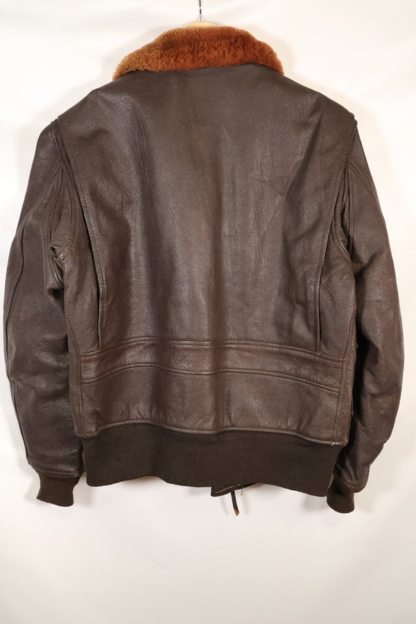 Contracted circa 1960-64, size about 42, US Navy G-1 flight jacket, intermediates, used.