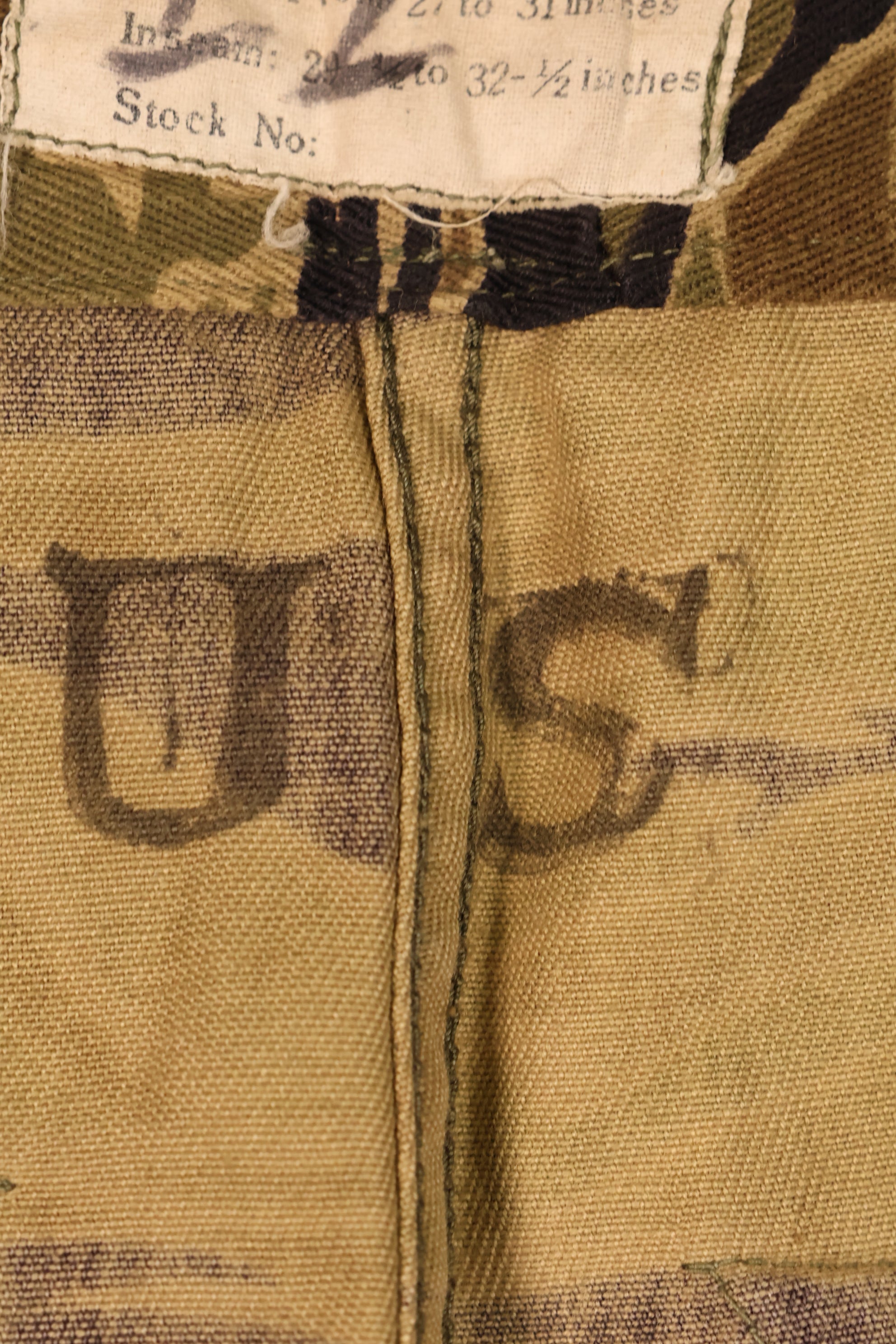 Late 1960s US-S Gold Tiger Pattern Tiger Stripe US-Cut Pants, Used