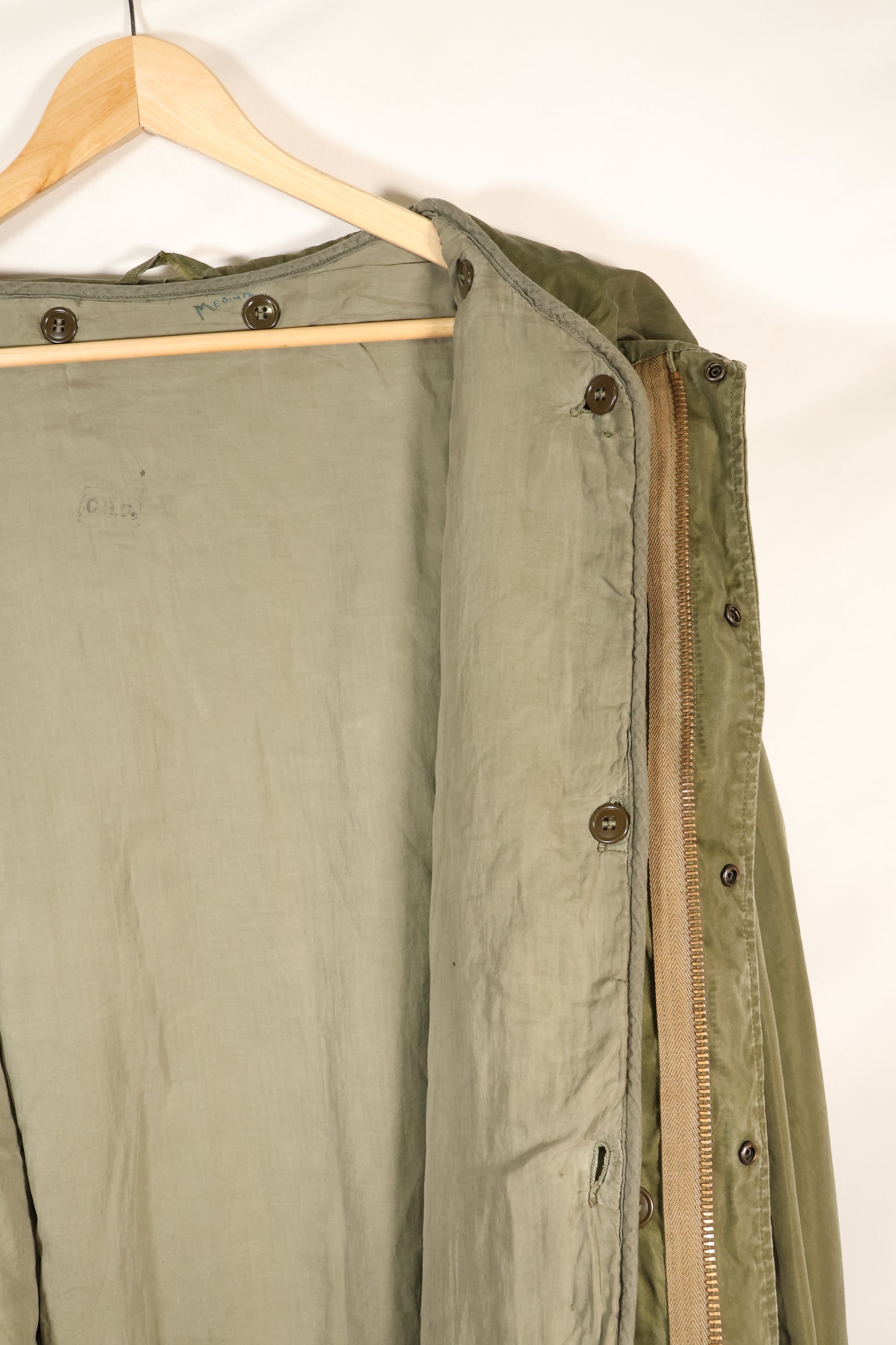 Early 1950s X-Large US Army M51 Field Parka Liner Set Fishtail Parka Used