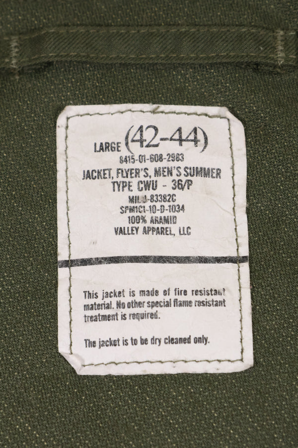 2001年契約　LARGE　USAF　CWU-36P フライトジャケット　状態良い　アラミド繊維　中古品