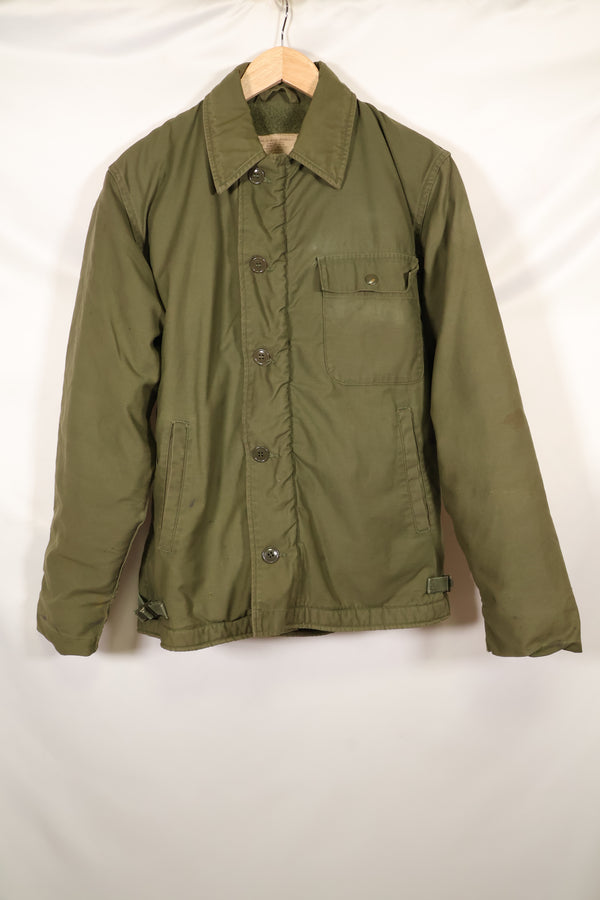 1972年契約　サイズ M　アメリカ海軍　A-2 デッキジャケット　コールドウェザー　中古品