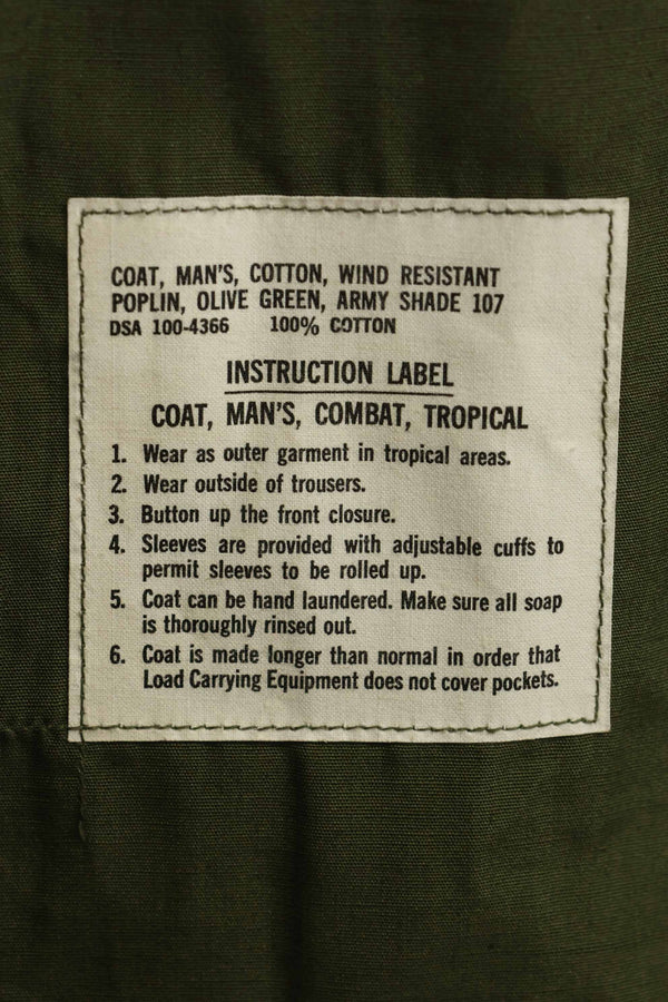 Estimated 1966-67 Contract Deadstock 3rd Model Jungle Fatigue Jacket S-R Unused