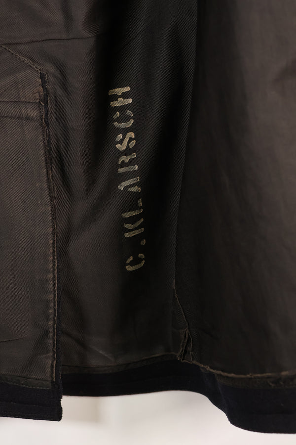 ประมาณปี 1940 ขนาดประมาณ 38 กระดุม 10 เม็ด เสื้อโค้ทของกองทัพเรือสหรัฐฯ สภาพดี B