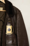 1976年契約　アメリカ海軍　G-1　フライトジャケット　ラベル欠損　パッチ付き　サイズ 44 中古品