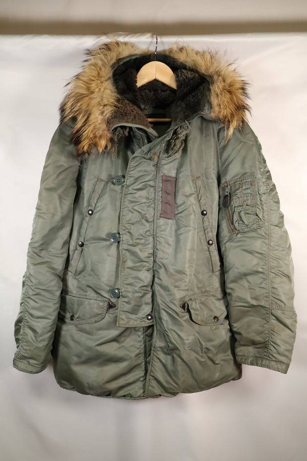 ทศวรรษ 1950 MEDIUM ป้ายสีดำ N-3B Heavy Zone แจ็คเก็ตบินมือสอง