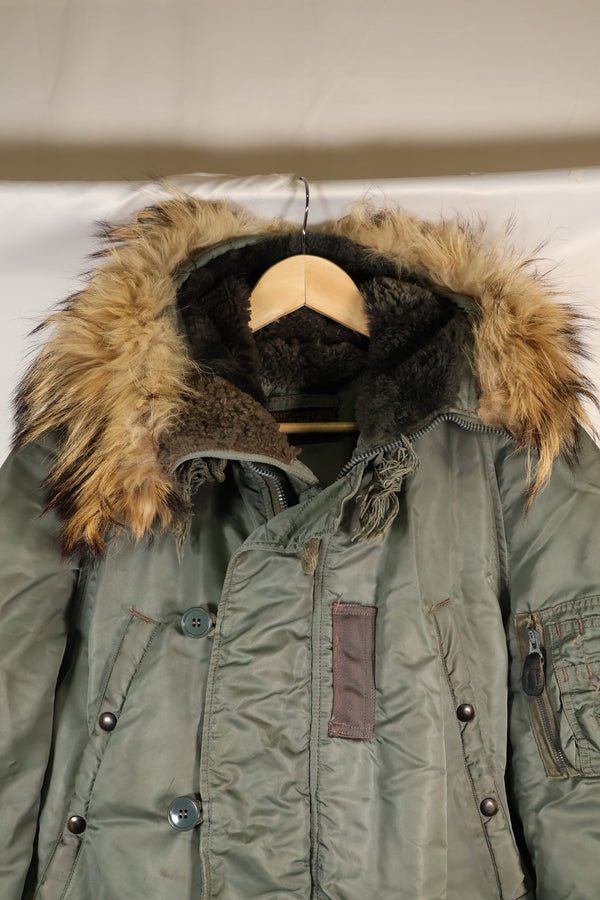 ทศวรรษ 1950 MEDIUM ป้ายสีดำ N-3B Heavy Zone แจ็คเก็ตบินมือสอง