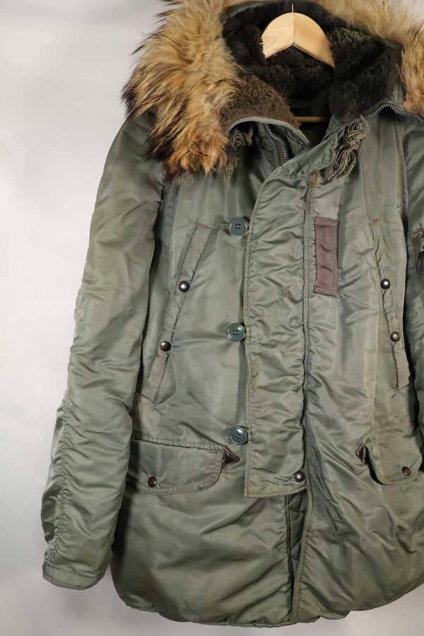 ทศวรรษ 1950 MEDIUM ป้ายสีดำ N-3B Heavy Zone แจ็คเก็ตบินมือสอง