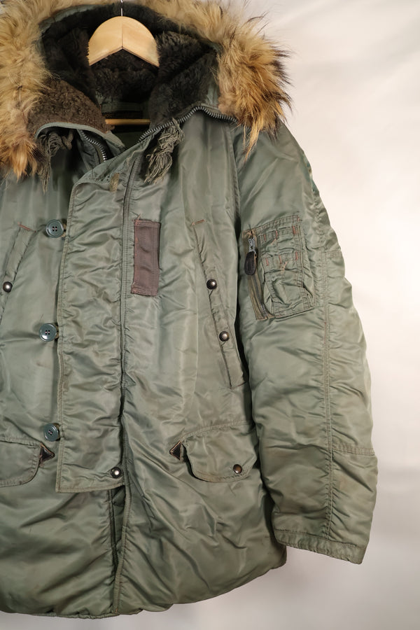 ทศวรรษ 1950 MEDIUM ป้ายสีดำ N-3B Heavy Zone แจ็คเก็ตบินมือสอง