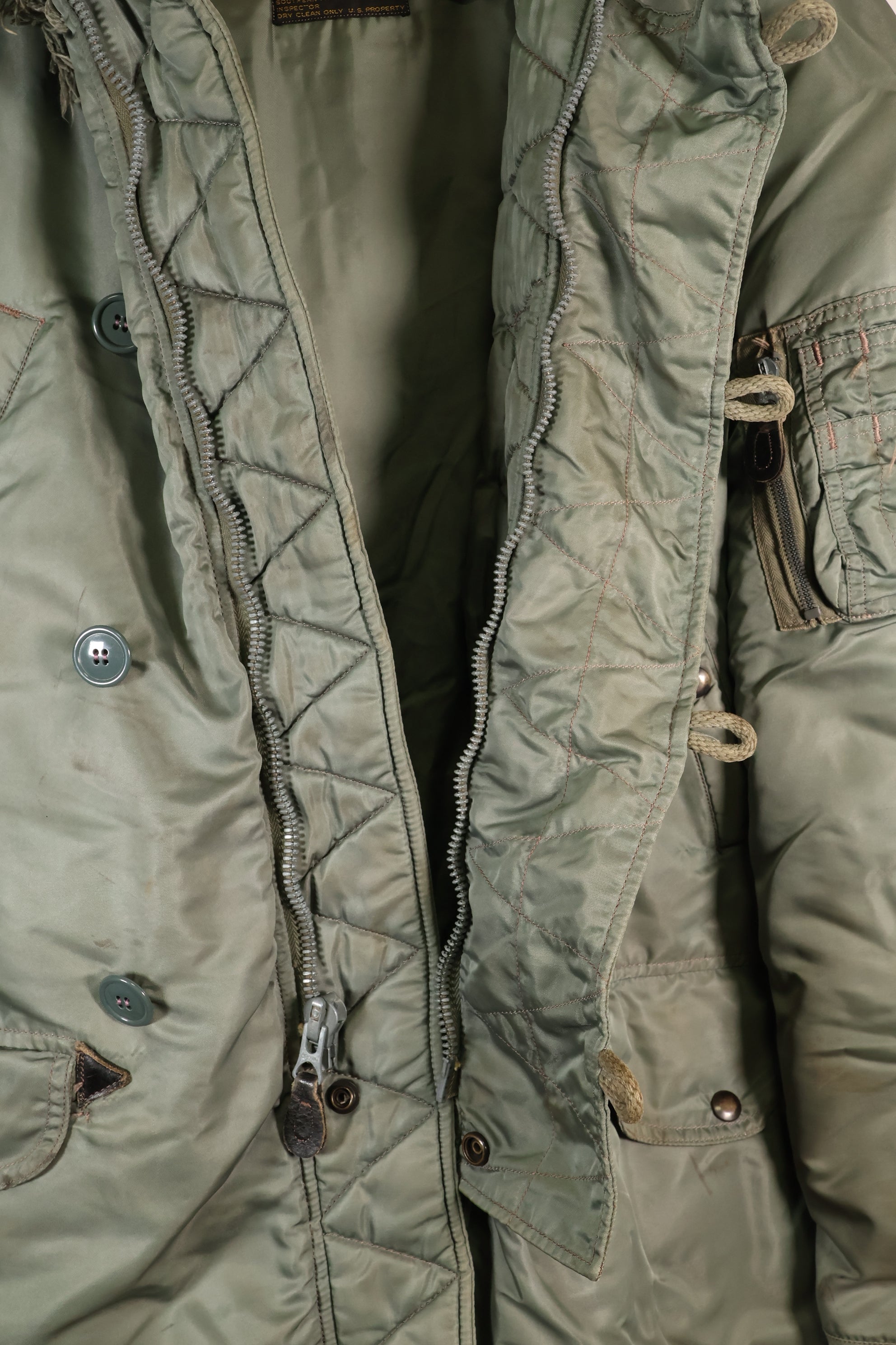 ทศวรรษ 1950 MEDIUM ป้ายสีดำ N-3B Heavy Zone แจ็คเก็ตบินมือสอง