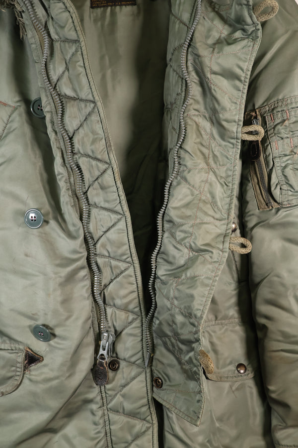 ทศวรรษ 1950 MEDIUM ป้ายสีดำ N-3B Heavy Zone แจ็คเก็ตบินมือสอง