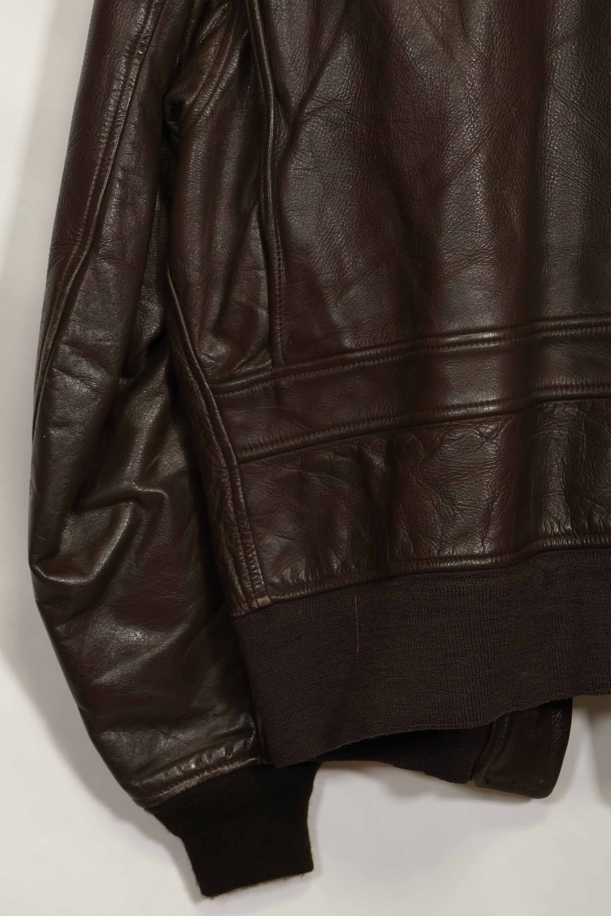 1976年契約　アメリカ海軍　G-1　フライトジャケット　ラベル欠損　パッチ付き　サイズ 44 中古品