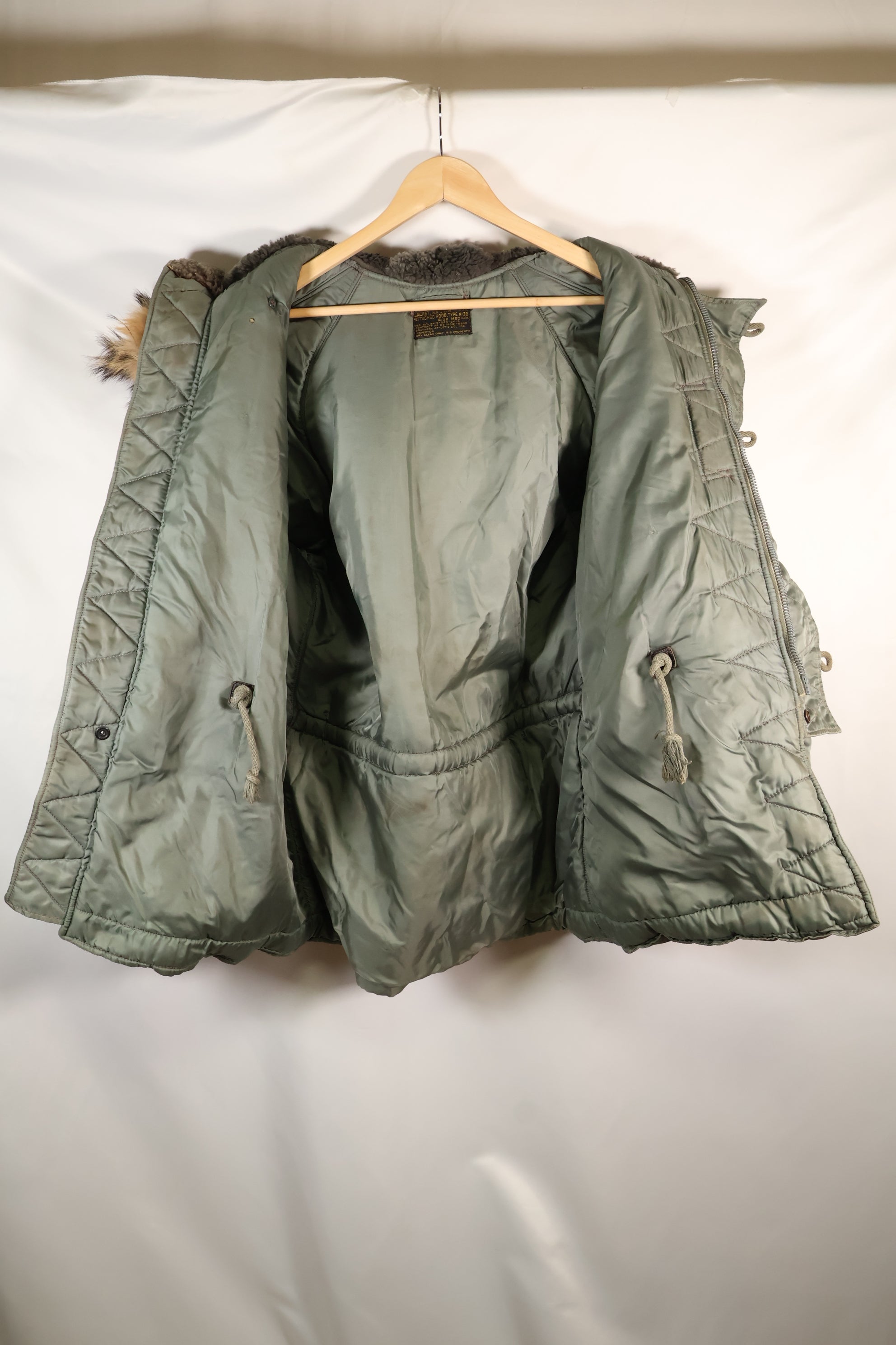 ทศวรรษ 1950 MEDIUM ป้ายสีดำ N-3B Heavy Zone แจ็คเก็ตบินมือสอง