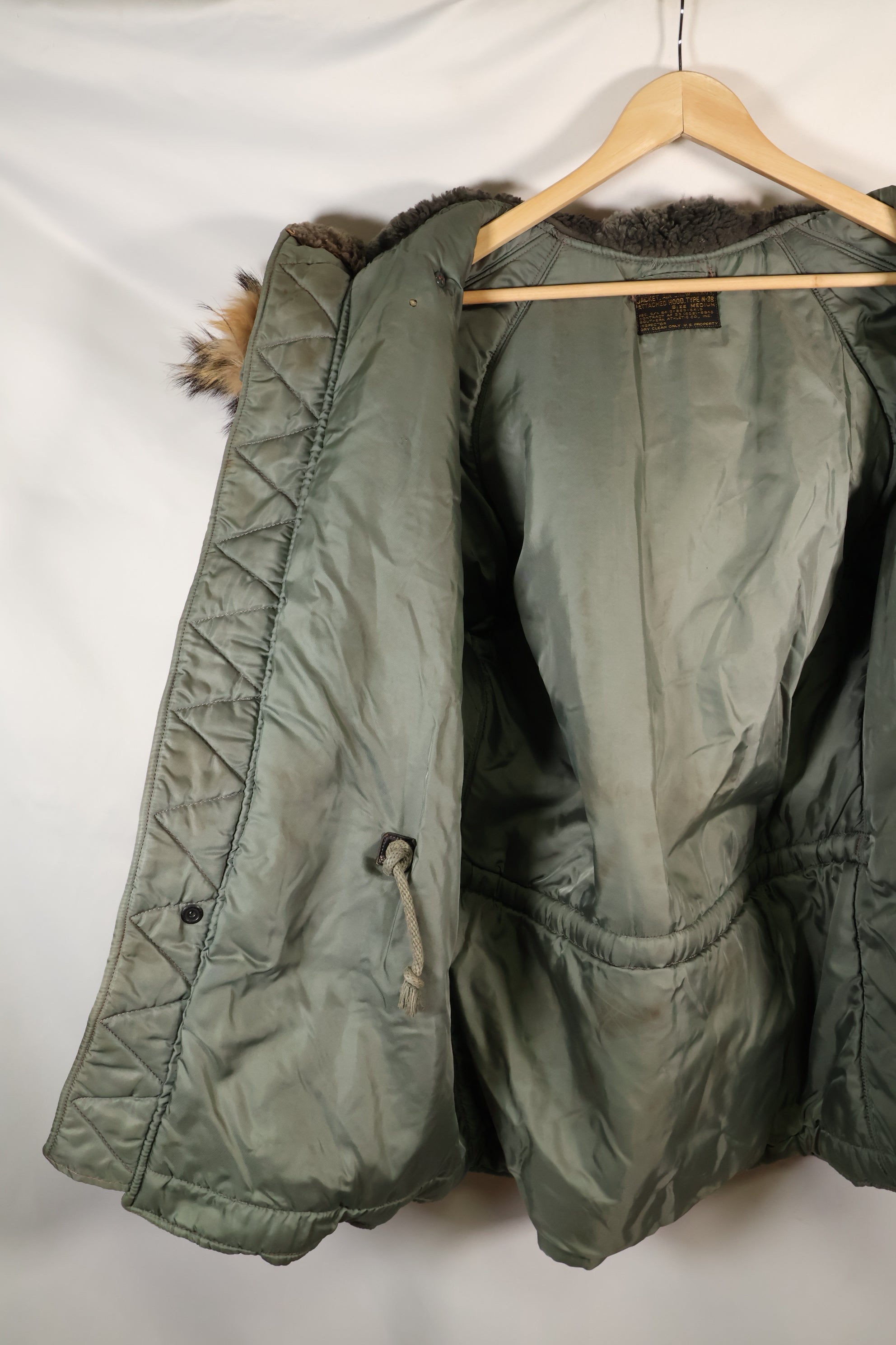 ทศวรรษ 1950 MEDIUM ป้ายสีดำ N-3B Heavy Zone แจ็คเก็ตบินมือสอง